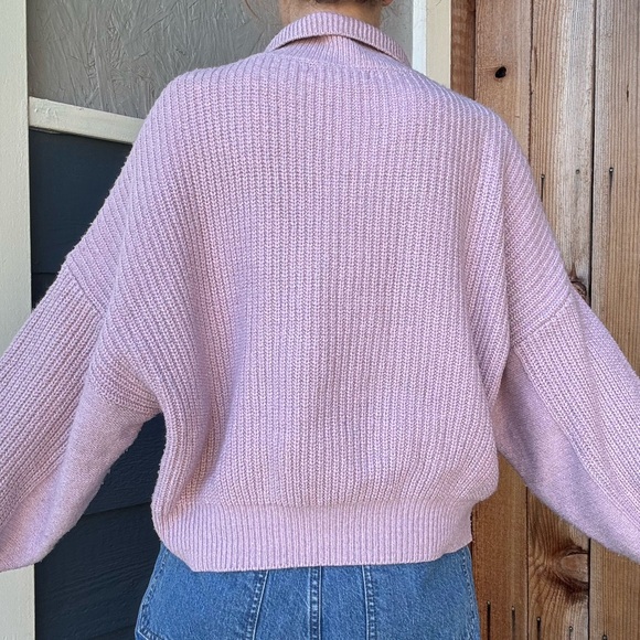 Urban Outfitters Lizzie Cable Knit Half Zip Pullover Sweater - Picture 4 of 8